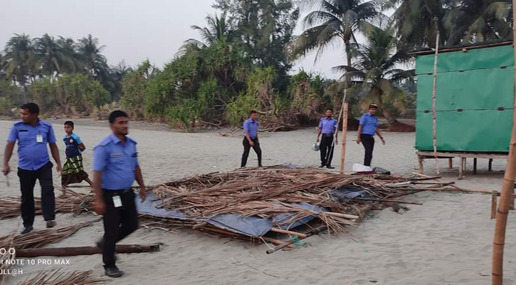 সেন্টমার্টিনে ৯ রিসোর্টের কাজ বন্ধ, ১০ অবৈধ স্থাপনা উচ্ছেদ